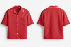เสื้อเชิ้ตแขนสั้นขายดีที่สุด ขายส่ง OEM คอปกแต่งขอบ ปิดกระดุม สวมใส่สบาย ระบายอากาศได้ดี ทรงหลวม เหมาะสำหรับฤดูร้อน - Product Image 6
