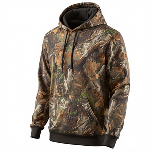 Duck Camouflage Winter Hoodie Hunting Style Polyester/Nylon Fleece Pullover Sweatshirt with Embroidered OEM ODM Customization - Product Image 1