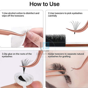 Pinces à cils professionnelles en acier inoxydable réutilisables et durables avec une préhension parfaite, longueur 10 mm - Product Image 6