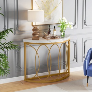 Console contemporaine en métal haut de gamme, table rectangulaire moderne pour entrée, couloir, salon, appartement - Product Image 5