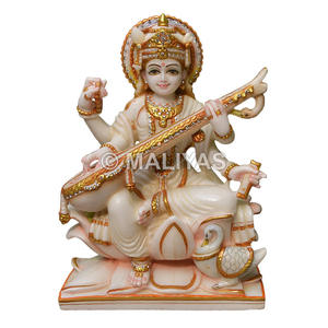 Ídolo de Saraswati en Mármol |   Murti de Mármol Premium Saraswati para el Hogar y el Templo – Maliyas - Product Image 1