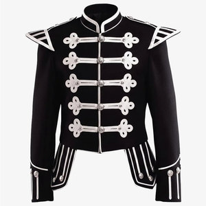 เสื้อแจ็คเก็ตขนสัตว์สก็อตสีดำทำมือ Ventoria Enterprises 2026 รุ่น Stand Doublet สำหรับนักดนตรีพายเปอร์ ตัดเย็บตามสั่งสำหรับฤดูหนาวในไฮแลนด์ - Product Image 1
