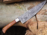 Viking Art Handgesmeed Damascus Staal Koksmes Houten Handvat Ambidextrous Industriële Stijl 8-9.9 inch Lemmet 3.0mm Dikte