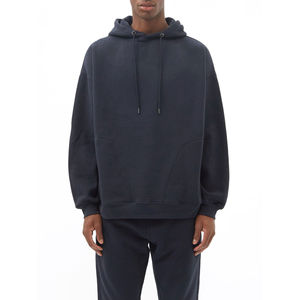 Sudadera con Capucha Extra Grande para Hombre, Color Sólido, Forro Polar, Informal, Manga Larga, Transpirable, Tejida, para Otoño - Product Image 1
