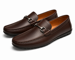 Chaussures décontractées pour hommes en cuir véritable, mocassins à enfiler, coussinets souples, légères, confortables, imperméables, printemps automne - Product Image 1