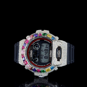 Reloj de cuarzo Miyota de lujo para hombre, caja de 41mm, correa de goma negra, cristal analógico, manecillas luminosas, cierre oculto, resistente al agua 3BAR - Product Image 1