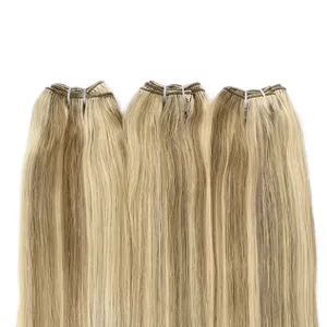 100% Remy Weft Straight Highlighted Full Lace <b>Wig</b> Long <b>Blonde</b> Hair Natural Wave Texture Human Weft Customizable - Product Image 4
