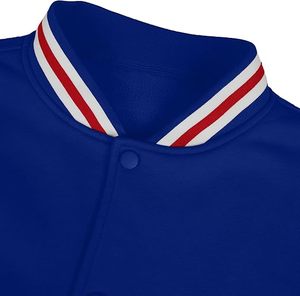 High Quality Men's Varsity Jackets Thin <b>Stand</b> Collar Light <b>Weight</b> Winter Wool Body Leather Sleeve Best Design Plain Fabric Front - Product Image 4