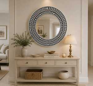 United Trade World's Customized Eco-Friendly Modern Bone Inlay Wall <b>Mirror</b> Frame Stand Decorative Bathroom <b>Mirror</b> - Product Image 2
