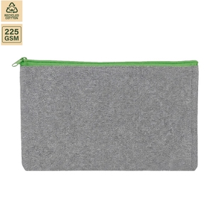 กระเป๋าเครื่องสำอางผ้าแคนวาสฝ้ายรีไซเคิล 225 GSM พร้อมซิป ขนาด 21x13 ซม. รับทำโลโก้ตามสั่ง ขายส่ง OEM ODM แบรนด์ส่วนตัว B2B - Product Image 1