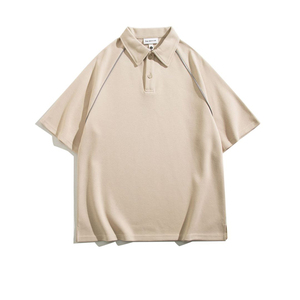 Polo de Manga Corta Negro para Hombre, Color Sólido, Hombros Caídos, Estilo Oversize, Camisetas Polo Modernas con Diseño Personalizado - Product Image 4