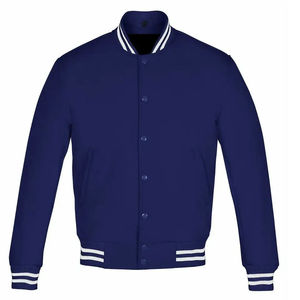 Veste universitaire légère pour homme en gros, personnalisable, col montant, en toile souple, style mode - Product Image 3