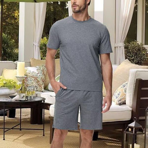 Conjuntos Deportivos Cortos de Verano para Hombre, Color Sólido, Lisos, al por Mayor, Camisetas de Moda Casual y de Playa para Jóvenes y Adultos - Product Image 3