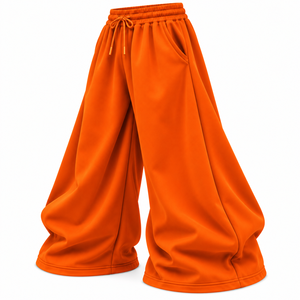 Shorts de survêtement amples pour homme de haute qualité - Tissu polaire polyester/coton, taille élastique, poches, coupe large, couleur unie - Product Image 5