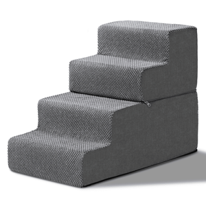 4 Step Dog <b>Stairs</b> for High Beds Non-Slip Removable Washable <b>Cover</b> Ramp Pet Accessory for Small Indoor and Outdoor Cats Dogs - Product Image 4