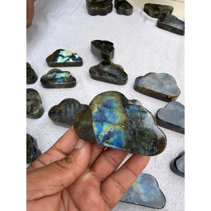 Factory Price Wholesale Real Touch Crystal Flashy Labradorite Cloud Carvings Gemstone Figurine Handmade Crafts For <b>Paper</b> Weight - Product Image 3