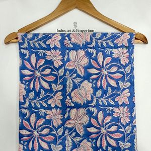 Tela de Algodón Cambray Estampada a Bloques 60x60, Tela de Algodón con Estampado Tradicional Jaipuri - Product Image 2