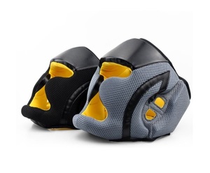 Wholesale Professional Open Face Boxing Head Guards Full Face Chin Protection Headguards Custom Made & Printed Boxing Helmet - Product Image 6