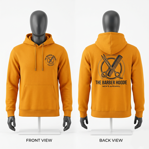 Sweat à capuche pour homme, 320 GSM, coton polyester molletonné de qualité supérieure, jaune moutarde, logo personnalisé imprimé, pull épais - Product Image 1