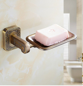 Porte-savon double moderne en or poli, à fixation murale avec plateaux rectangulaires élégants, disponible à prix de gros. - Product Image 4