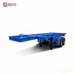 RUYI Chassis Semi Trailer Rangka Kontainer Tri Axle Baru dan Bekas 20ft 40ft 45ft untuk Afrika - Product Image 4