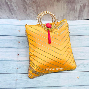 กระเป๋าถือทรงสี่เหลี่ยมมีสายรัดข้อมือทำจากผ้าไหมโกต้าแพตตี้หรูหรา2025สินค้ามาใหม่กระเป๋าถือ zari ใส่ทำงานสวยสำหรับตกแต่งงานแต่งงาน - Product Image 5