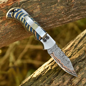 Couteau de chasse classique à pointe tombante en acier carbone artisanal de qualité supérieure avec manche en micarta véritable, option de vente en gros OEM personnalisable - Product Image 2