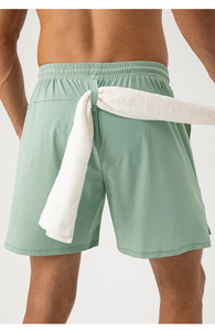 Shorts de sport tissés pour hommes, couleur unie, avec logo personnalisé ODM, pour entraînement, course à pied, avec cordon de serrage, séchage rapide, respirant - Product Image 6