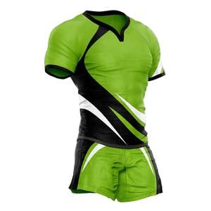 Conjunto de Camiseta y Pantalones Cortos de Rugby de Diseño Personalizado - Uniformes de Equipo 100% Poliéster, Transpirables, Ecológicos, Unisex - Product Image 2