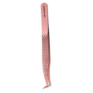 Applicateur de cils durable pour faux-cils en bande, instruments de beauté écologiques, pince à épiler courbée pour le soin des cils en acier inoxydable - Product Image 4