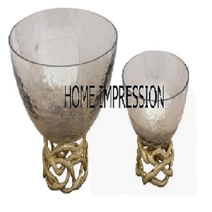 Cuenco de lujo de calidad superior recién llegado para la decoración del hogar, cuenco europeo de Base moderna de Metal de vidrio brillante, cuencos de decoración del hogar - Product Image 1
