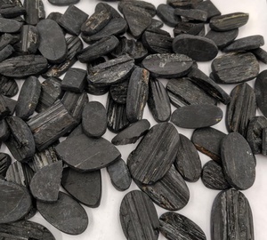 Tourmaline noire naturelle brute, cabochon ovale, effet de couleur, vente en gros, en vrac, pour la fabrication de bijoux, directement du fabricant - Product Image 5