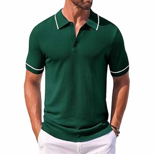 Polo para hombre estilo algodón con cuello, corte ajustado, moda urbana, polo de rugby fabricado por Dress Sports - Product Image 1