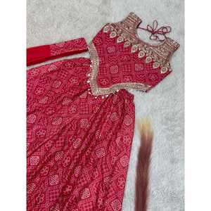 Ensemble haut-bas et dupatta pour femmes, tenue de soirée élégante - Product Image 4