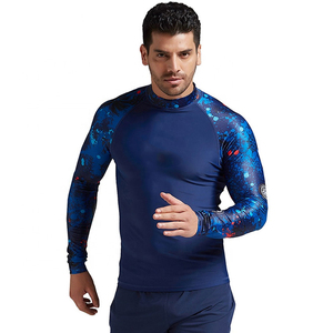 Custom Breathable Eco-Friendly Anti-Bacterial Quick Dry Rash Guard for Men Spandex UPF50 <b>Surf</b> Diving Compression Shirts OEM - Product Image 6