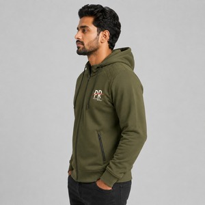 Sudadera con Capucha y Cremallera para Hombre, Sudadera con Capucha Cálida y Cómoda, Chaqueta con Cremallera Completa para Uso Casual y al Aire Libre en Invierno - Product Image 3