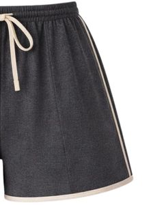 Charcoal Grey Women Camisole And Shorts Set Summer Two Piece Outfit Cotton Blend Crop <b>Top</b> Drawstring Shorts Casual Lounge Set - Product Image 5