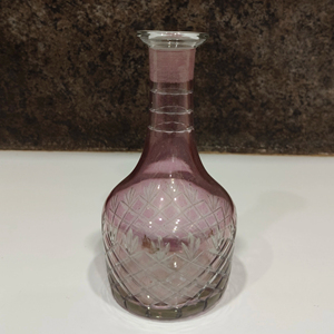 Bouteille en verre transparente de style Art déco arabe, incrustée de bijoux, design de Dubaï, égyptienne, pour anniversaire, vase décoratif vide - Product Image 1