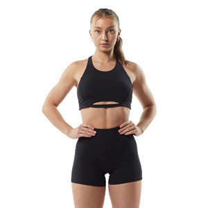 Soutien-gorge de sport sans couture à maintien élevé conçu sur mesure soutien-gorge court à une épaule haute performance pour femmes haut de yoga de style confortable - Product Image 1