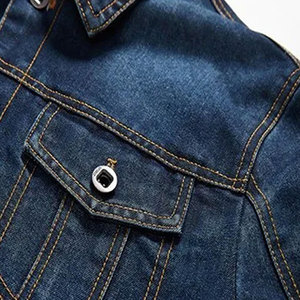 Veste en jean pour homme, style américain rétro, coupe ample, grande taille, uniforme de baseball, veste en maille camouflage - Product Image 5