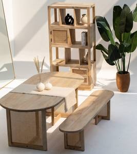 Banc Vandana Falcon Solace en rotin et bois de manguier pour une assise moderne élégante en intérieur et en extérieur - Product Image 4