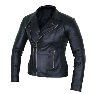 Veste courte en cuir pour femme, logo personnalisé, vêtements décontractés, meilleure qualité, sortie d'usine, fermeture éclair, en vente - Product Image 4