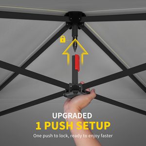 Gazebo Pieghevole 3x3m con Bandiera Americana, Montaggio Istantaneo, Tenda Portatile da Esterno con Borsa per il Trasporto - Product Image 4