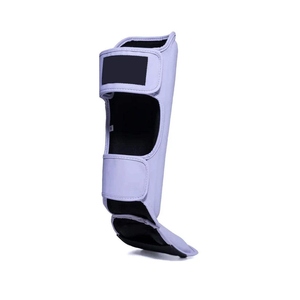 Protège-tibias de boxe Muay Thai sur mesure en cuir PU respirant avec fermeture auto-agrippante – Prix de gros AI-SG-051 - Product Image 4