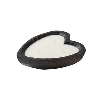 Wholesale Handcarved Boho Natural Acacia Wooden Heart <b>Candle</b> Bowl for Home Decor, Valentine's Day <b>Gifts</b> from india - Product Image 1