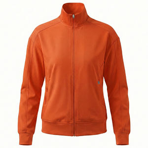 Chaqueta de tela de alto rendimiento al por mayor para mujer, cuello simulado, cremallera completa, uniforme profesional médico de enfermería, ropa exterior, chaquetas de enfermería - Product Image 2