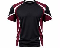 Erkek Lacivert Sportif Tişört Kısa Kollu Yuvarlak Yaka Hızlı Kuruyan Normal Kalıp Örme Polyester Baskılı Desen 220g