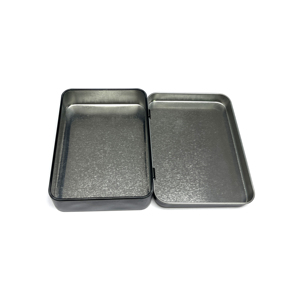 Black Square Tin <b>Box</b> Hinged <b>Metal</b> Gift Packaging Case for Candy Chocolate Craft Candle Custom Logo - Product Image 4