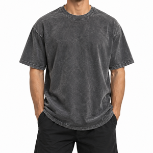T-shirts tendance pour hommes, style moderne, couleur, tissu en molleton 100% coton, 220g, coupe classique pour adulte - Product Image 4