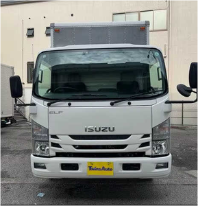 Fairly <b>Used</b> 2018 I S U Z U ELF TRUCK Neatly <b>Used</b> Taut Liner 8 <b>Pallet</b> Body Leather Seats - Product Image 1